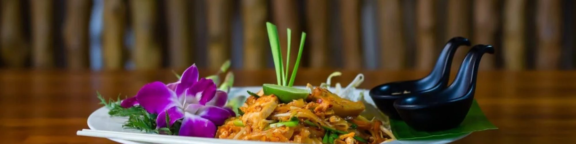 pad thai with flowers